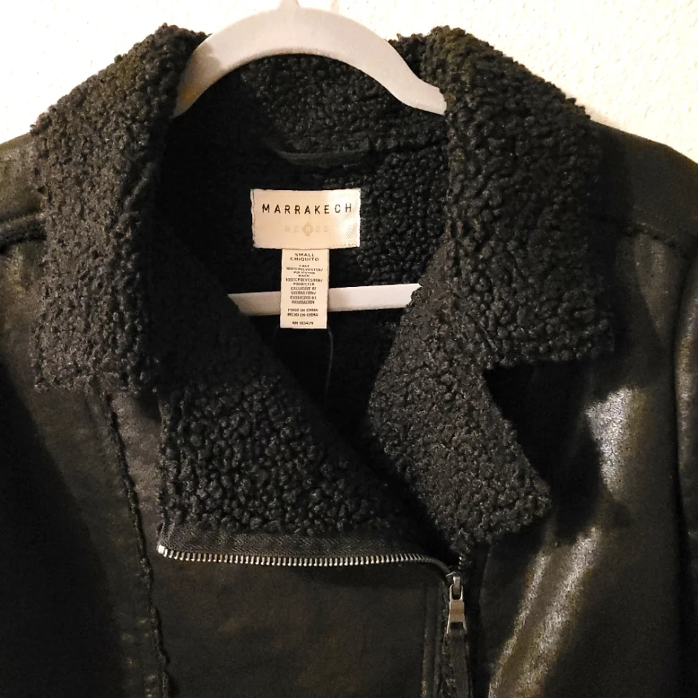 NWT Marrakech Women's Marissa Sherpa Fully Lined Moto/Bikers Jacket  Size Small - Picture 4 of 16